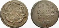 Lippe-Detmold Cu 1 1/2 Pfennig 1821 T Paul Alexander Leopold 1820-1851. Sehr schön