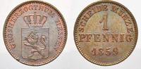 Hessen-Darmstadt Cu 1 Pfennig 1859 Ludwig III. 1848-1877. Vorzüglich-stempelglanz