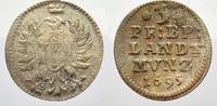 Brandenburg-Preußen 3 Pfennig Friedrich III. 1688-1701. -