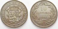 Luxemburg 10 Centimes 1865 A Guillaume III. 1849-1890. Vorzüglich