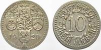 10 Pfennig (Eisen) 1920 Dieburg (Hessen) Kreis 1917-1921. Prachtexemplar. Vorzüglich-stempelglanz