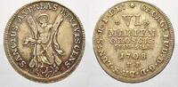 Braunschweig-Calenberg-Hannover Ausbeute 1/6 Taler Georg Ludwig 1698-1714. -