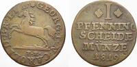 Braunschweig-Wolfenbüttel Cu Pfennig Karl 1815-1830. -