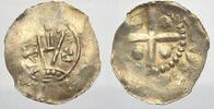 Niederlande-Deventer, königliche Münzstätte Pfennig Heinrich II. 1002-1024. Übl. Prägeschwäche, sehr schön