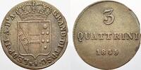 Italien-Toskana Cu.-3 Quattrini 1845 Leopoldo II. di Lorena, 1824-1859. Fast vorzüglich mit schöner Patina