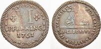 Cu 6 Pfennig 1761 Paderborn, Bistum Sedisvakanz 1761. Sehr schön