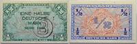 Die Deutschen Banknoten ab 1871 1/2 Deutsche Mark 1948 Bank deutscher Länder 1948-1949. Sehr selten in dieser Erhaltung. I