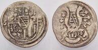 Sachsen-Ernestinische Linie Dreier 1567 Johann Wilhelm allein, 1567-1573. Sehr schön