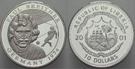 10 Dollars 2001 Liberia Republik seit 1847. Polierte Platte