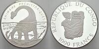 Kongo 1000 Francs 1993 Republik seit 1992. Polierte Platte