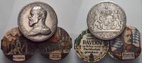 Bayern Silberne Steckmedaille 1916 Ludwig III. 1913-1918. Vorzüglich