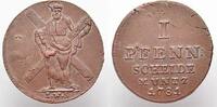 Braunschweig-Calenberg-Hannover Ausbeute Cu Pfennig Georg III. 1760-1820. -