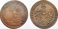 Harz-Münzmeisterpfennige Cu Rechenpfennig 1754 Johann Benjamin Hecht in Zellerfeld 1739-1763. Sehr schön-vorzüglich