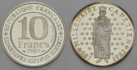 Frankreich 10 Francs 1987 Fünfte Republik seit 1958. Polierte Platte