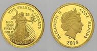 Cook-Inseln 5 Dollars 2014 Elizabeth II. seit 1952. Polierte Platte