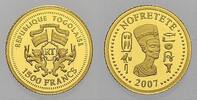 Togo 1500 Francs (Gold) 2007 Republik seit 1960. Polierte Platte