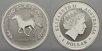 Australien 1 Dollar (Pferd) 2002 Elizabeth II. seit 1952. Stempelglanz