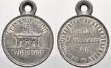 Brandenburg-Preußen Medaille 1901 Wilhelm II. 1888-1918. Vorzüglich