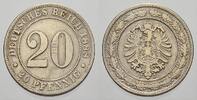 Kleinmünzen 20 Pfennig 1888 J Sehr schön