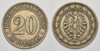 Kleinmünzen 20 Pfennig 1887 A Sehr schön+
