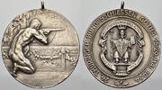 Schützenmedaillen Silbermedaille 1924 Gotha Originalöse, schöne Patina, mattiert. Winz. Randfehler, vorzüglich