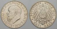 Bayern 3 Mark 1914 D Ludwig III. 1913-1918. Sehr schön / fast vorzüglich