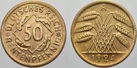 Weimarer Republik 50 Rentenpfennig 1924 A Stempelglanz