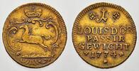 Braunschweig-Wolfenbüttel Messing-Passiergewicht zu 1 Louis d'or Karl I. 1735-1780. -