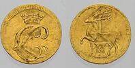 1/8 Dukat (Gold) 1738-1761 Stolberg-Stolberg Christof Ludwig II. zu Stolberg-Stolberg, allein, 1738-1761.. Sehr schön