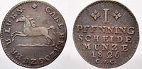 Braunschweig-Wolfenbüttel Cu Pfennig Karl 1815-1830. -