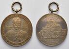 Hohenlohe-Langenburg versilberte Bronzemedaille Ernst + 1860. -