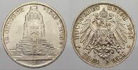 Sachsen 3 Mark 1913 E Friedrich August III. 1904-1918. Stempelglanz