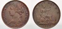 Großbritannien 1 Farthing Bronze 1880 Victoria 1837-1901. Vorzüglich+ mit schöner Patina