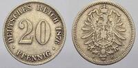 Kleinmünzen 20 Pfennig 1876 C Sehr schön+