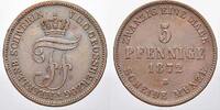 Cu 5 Pfennig 1872  B Mecklenburg-Schwerin Friedrich Franz II. 1842-1883. Fast vorzüglich