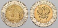 Polen-Republik 1990 bis Heute 5 Zloty (Tor) 2021 Republik Polen seit 1990. Unzirkuliert