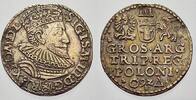 3 Gröscher 1 1592 Polen Sigismund III. 1587-1632. Sehr schön+