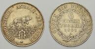 Anhalt-Bernburg 1/6 Taler Alexander Carl 1834-1863. -