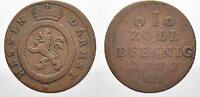Hessen-Darmstadt Cu Zollpfennig Ludwig IX. 1768-1790. -