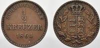 Württemberg 1/2 Kreuzer Wilhelm I. 1816-1864. -