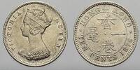 Hong Kong 10 Cents Victoria, 1837-1901. -
