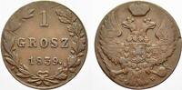 Polen Cu Groschen Nikolaus I. von Rußland 1825-1855. -