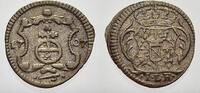 Sachsen-Albertinische Linie Pfennig Friedrich August I. 1694-1733, , 1697 König von Polen und Großfürst von Litauen. -