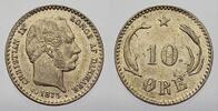 Dänemark 10 Ore Christian IX. 1863-1906. -