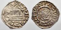 Regensburg, königliche Münzstätte Denar Kreuz, an den Enden je ein Punkt, in den Win Kaiser Konrad II. u. König Heinrich III. 1027-1039. -