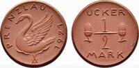 Prenzlau (Mecklenburg) 1/2 Mark (Porzellan) Stadt 1914-1925. -