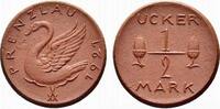 Prenzlau (Mecklenburg) 1/2 Mark (Porzellan) Stadt 1914-1925. -