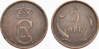 Dänemark 5 Ore Christian IX. 1863-1906. -