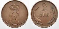 Dänemark 2 Ore Christian IX. 1863-1906. -