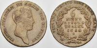 Brandenburg-Preußen 1/6 Taler Friedrich Wilhelm III. 1797-1840. -